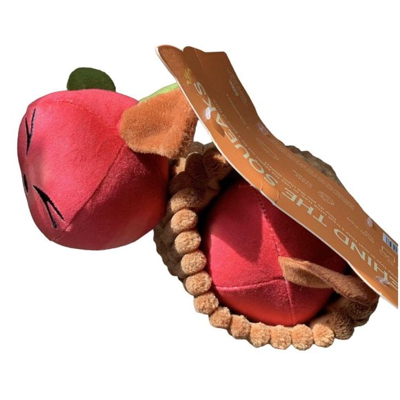 Bark Them Apples Dog Toy Squeaker Plush Treat Hiding 3 Pc Medium Large New Gift - Picture 4 of 12